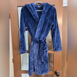 Hooded Plush Bath Robe - Lands End - Boys 16
